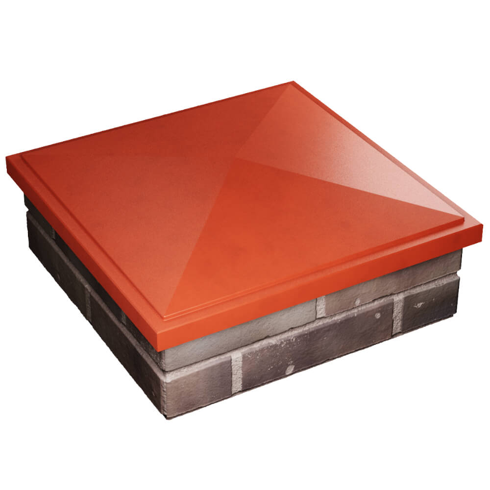 Колпак Zking БонаМоно Красный на столб 2х2 кирпича (515х515, 530х530мм) в Ставрополе фото