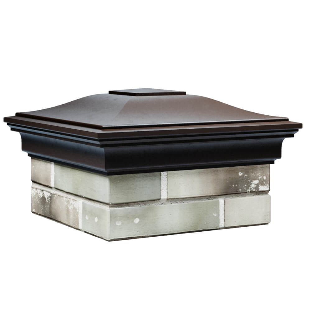 Колпак Zking Монблан Коричневый на столб 1.5х1.5 кирпича (385х385мм) в Ставрополе фото