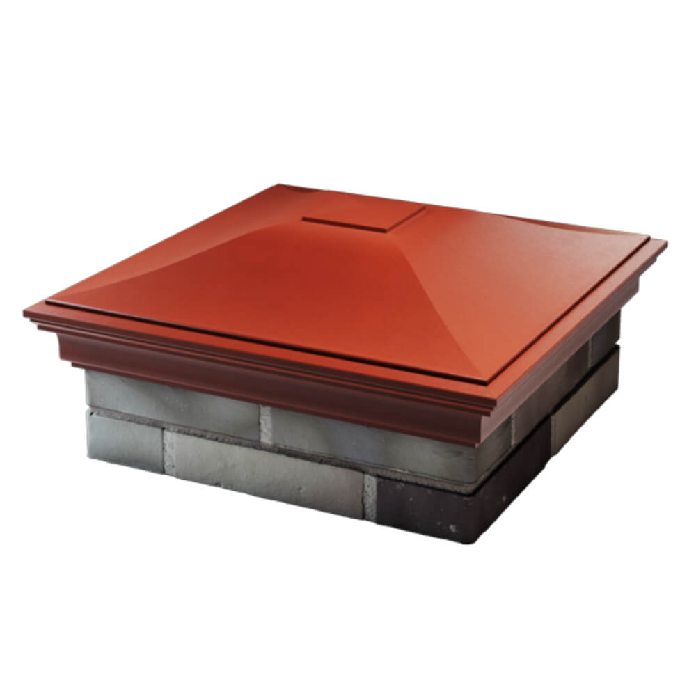 Колпак Zking Монблан Красный на столб 2х2 кирпича (515х515мм) в Ставрополе фото