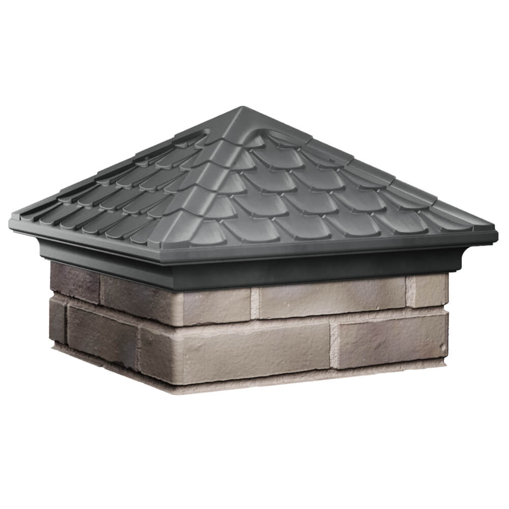 Колпак Zking Эльбрус Серый на столб 1.5х1.5 кирпича (385х385мм) в Ставрополе фото