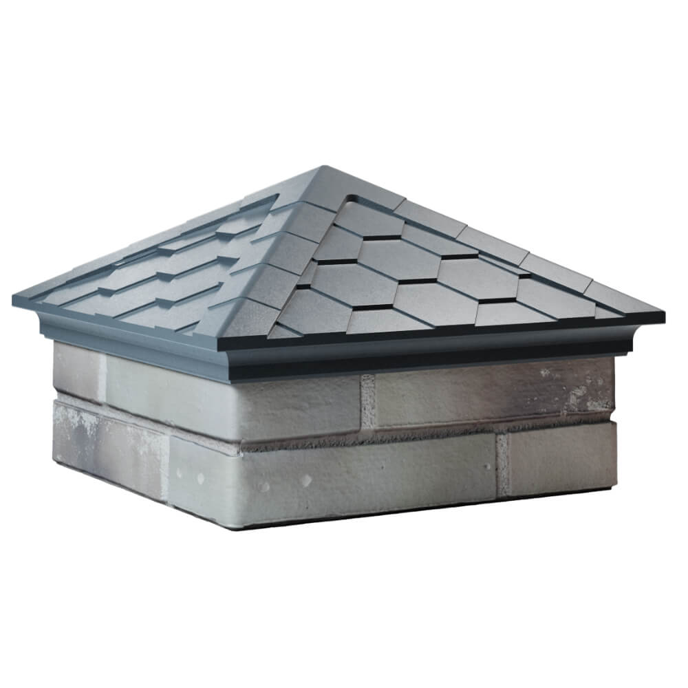 Колпак Zking Эверест Серый на столб 1.5х1.5 кирпича (390х390мм) в Ставрополе фото