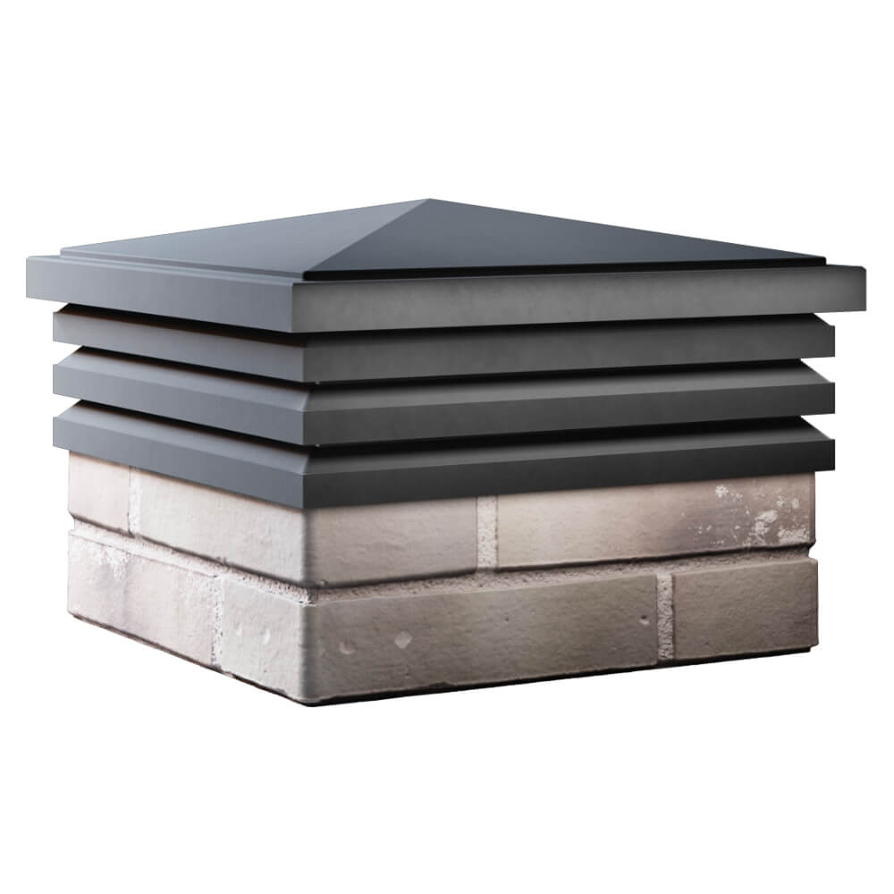 Колпак Zking Бона ХайТек Серый на столб 1.5х1.5 кирпича (385х385мм) в Ставрополе фото