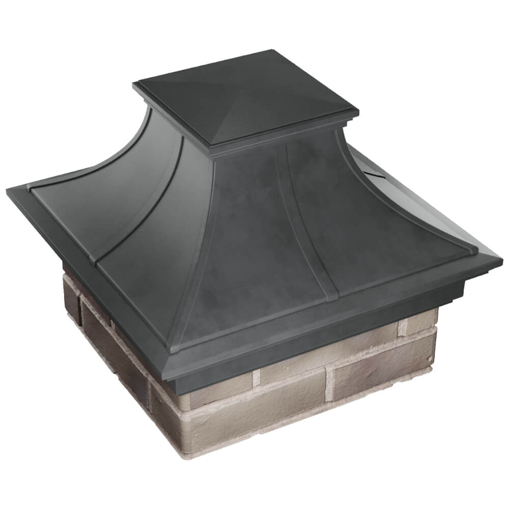 Колпак Zking Монблан Премиум Серый на столб 1.5х1.5 кирпича (385х385мм) в Ставрополе фото