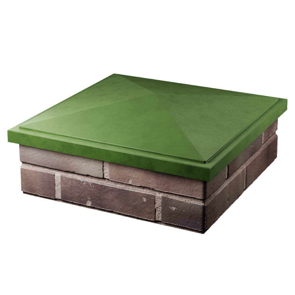 Колпак Zking БонаМоно Зеленый на столб 2х2 кирпича (515х515, 530х530мм) в Ставрополе фото