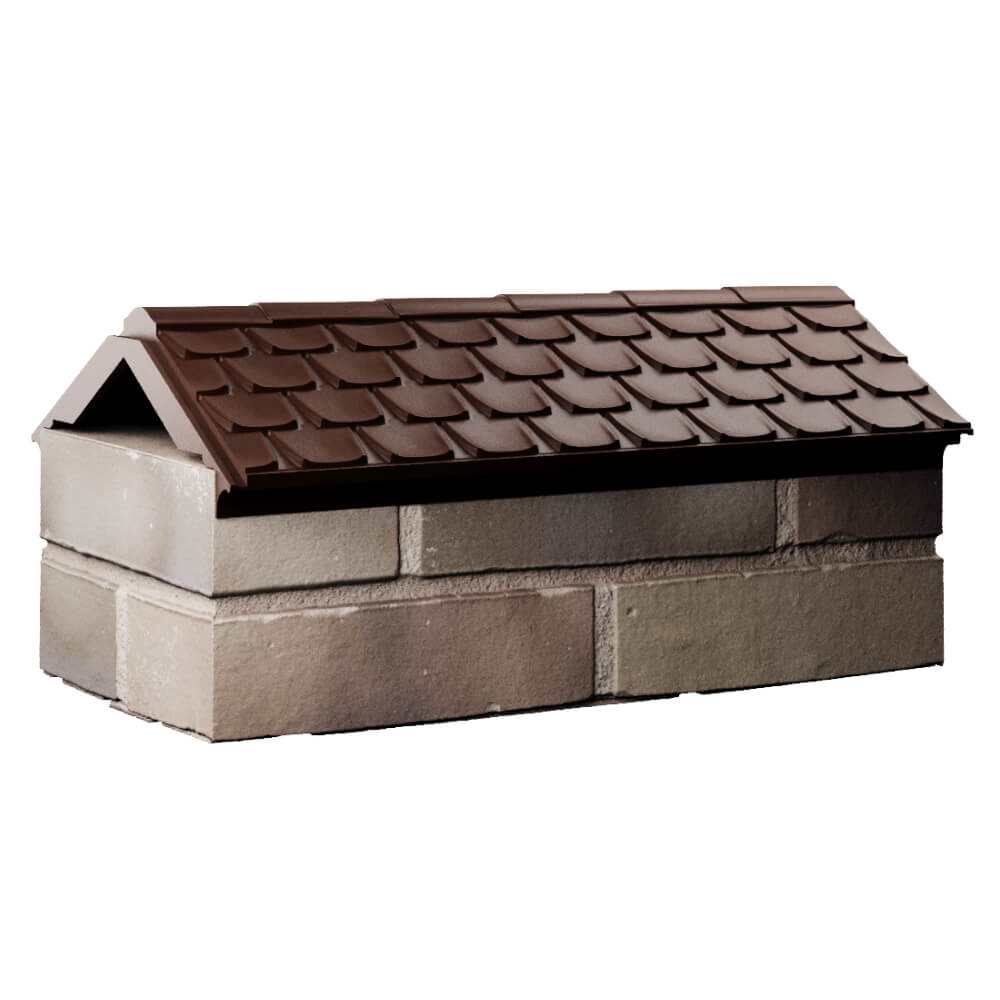 Парапет Zking Эльбрус Коричневый с посадкой на 1 кирпич (255мм) Ставрополь фото