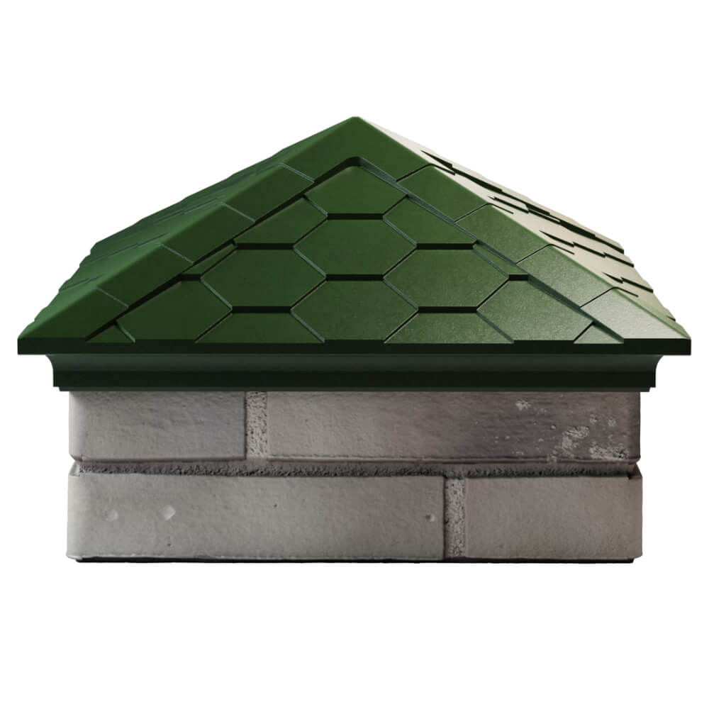 Колпак Zking Эверест Зеленый на столб 1.5х1.5 кирпича (390х390мм) Ставрополь фото